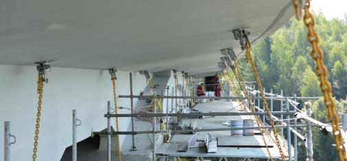 Arbeiten in Rund 60 Meter Höhe