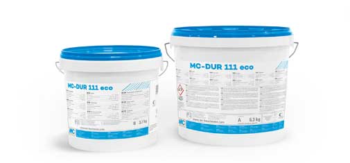 MC-DUR 111 eco ist die neue Epoxidharzversiegelung der MC-Bauchemie, die in Innenräumen eingesetzt werden kann. Die Versiegelung ist nach AgBB-Schema 2018 geprüft, mit dem GISCODE RE05 gekennzeichnet und im Gegensatz zu Standardepoxidharzen nicht hautsensibilisierend.